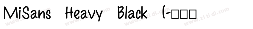 MiSans Heavy Black (字体转换